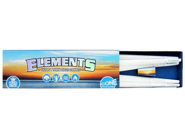 CP-158 Elements Ultra Thin Rice Cones | King Size |  40 Pack