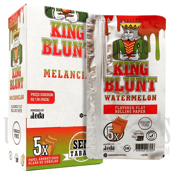 CP-18 aLeda King Blunt | Flavored Flat Rolling Paper | Tobacco Free | 25 Units | 5 Leaves Each | Many Flavors Options