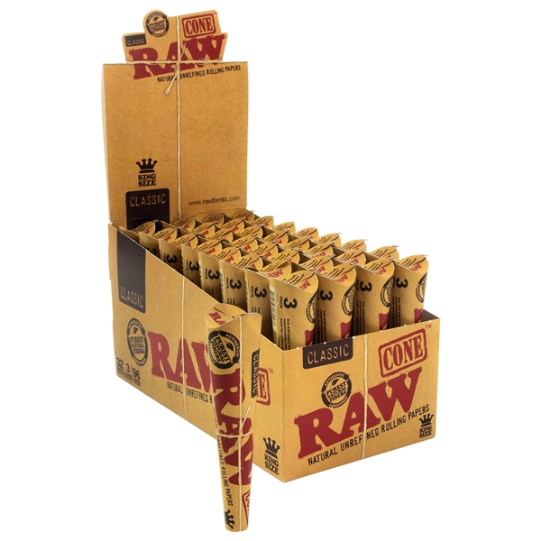CP-20 Classic Raw Cone King Size | 32 Packs/Box | 3 Cones/Pack | 96 Cones/Box