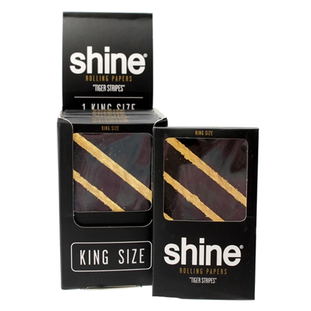 CP-216 Shine | 24K Gold Rolling Papers | 1 King Size Paper | Tiger Stripes