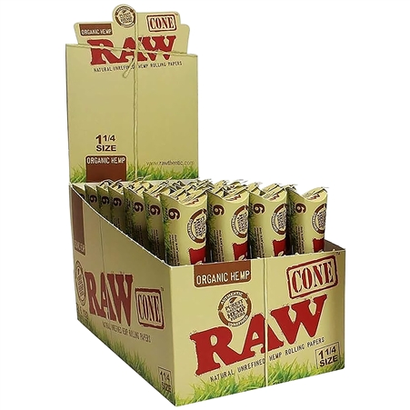 CP-22 Raw Organic Cone | 1 1/4" | 32 Packs Per Box | 6 Cones Per Pack | 192 Cones Per Box