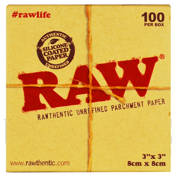 CP-237 RAW Unrefined Parchment Paper. 3"x3". 100 per box