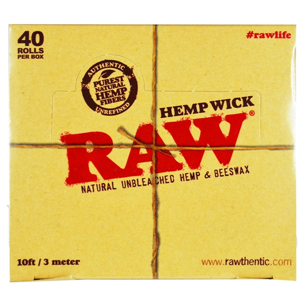 CP-238 RAW Hemp Wick | 10FT / 3 Meters | 40 Rolls