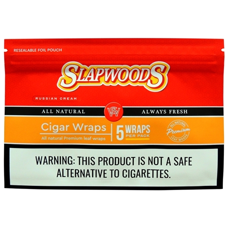 CP-270 Slapwoods Cigar Wraps | 5 Wraps | 10 Pouches | Russian Cream
