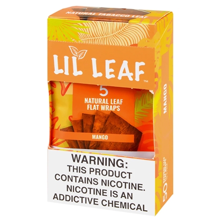 CP-274 Lil Leaf | 50 Natural Flat Wraps | 10 - 5 Packs | Mango