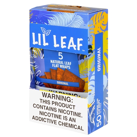 CP-275 Lil Leaf | 50 Natural Flat Wraps | 10 - 5 Packs | Original