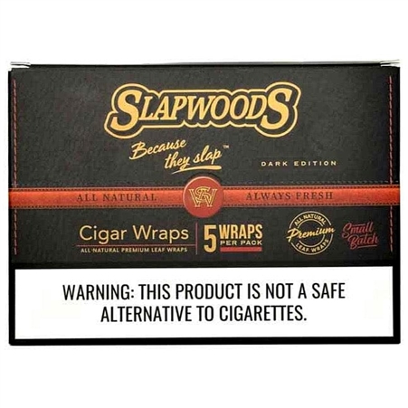 CP-306 Slapwoods Cigar Wraps | 5 Wraps | 10 Pouches | Dark Edition