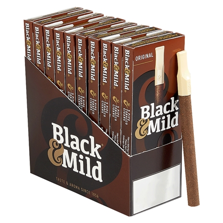 CP-320 Black & Mild Plastic Tip Cigarillos | 50ct | Original