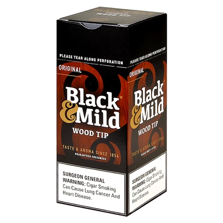 CP-321 Black & Mild Wood Tip Cigarillos | 25ct | Original