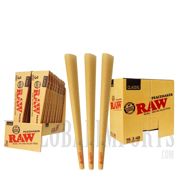 CP-32365 RAW Peacemaker Classic Cones | 16 Packs Per Box | 3 Cones Per Pack | 48 Cones Per Box