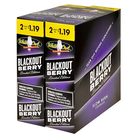 CP-334 White Owl Cigarette Tobacco | 2 for $1.19 | 30 Pouches | Blackout Berry