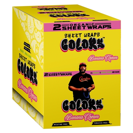CP-336 Colors Sheet Wraps | 2 Organic Sheet Wrap | 50 Wraps | Banana Cream