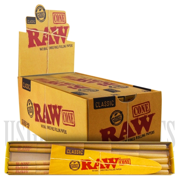 CP-506 RAW Classic Lean Cones. 12 Packs Per Box. 20 Cones Per Pack. 240 Cones Per Box