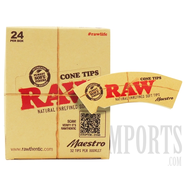 CP-511 RAW Cone Tips Maestro | 24 Per Box | 32 Tips Per Booklet