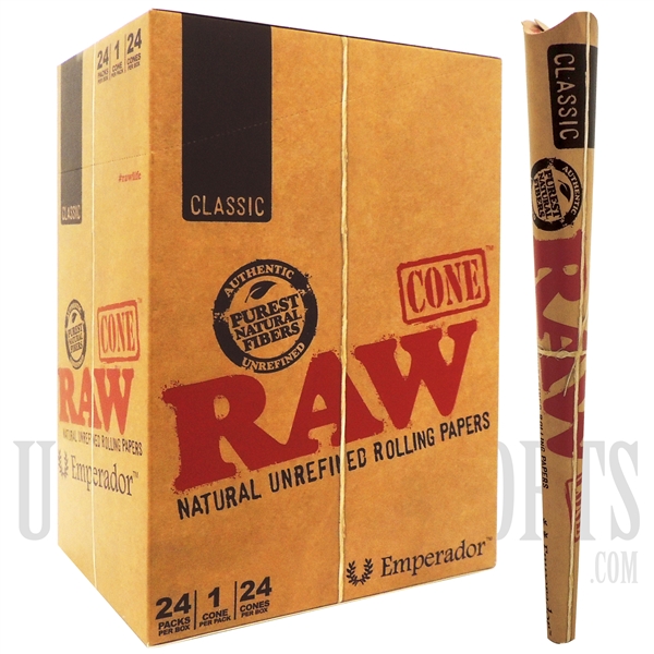 CP-517 RAW Emperador Classic Cones | 24 Per Box | 1 Cone Per Pack | 24 Cones Per Box