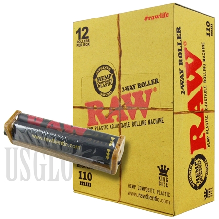 CP-87 RAW 110mm 2-Way Roller | King Size | Hemp Plastic Adjustable Rolling Machine | 12 Rollers Per Box