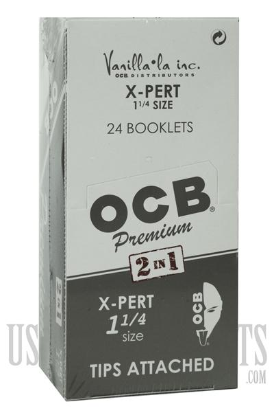 CP101 OCB X-Pert Rolling Papers 1 1/4 Size + Filters Attached