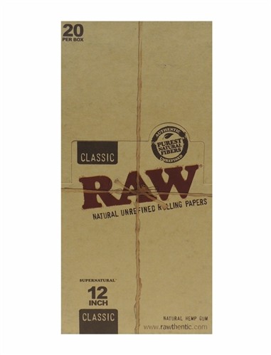 CP116 Classic Raw Natural Unrefined Rolling Papers Super Natural 12"