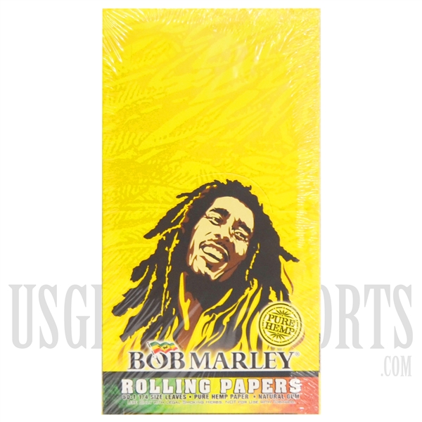 CP18 Bob Marley Rolling Papers | 1/4 Size Leaves | Pure Hemp Papers | 25 Booklets | 50 Leaves