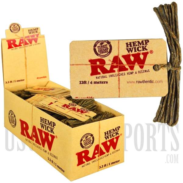 CP84 RAW Hemp Wick. 3.3 FT / 1 Meter. 60 Wick Bundles Per Box