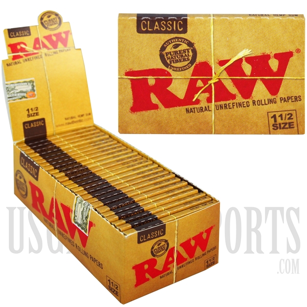 CP88 RAW Classic 1 1/2 Size Papers | 25 Per Box | 33 Leaves Each