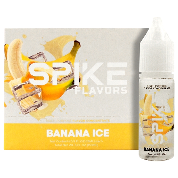 EC-125033-BI 15ML Spike Flavors | No Nicotine | No Tobacco | 10 Count | Banana Ice