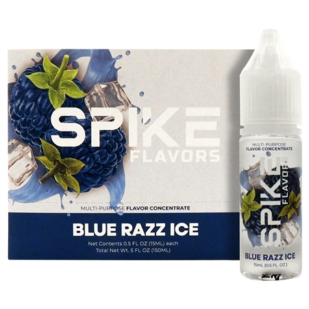 EC-125033-BRI 15ML Spike Flavors | No Nicotine | No Tobacco | 10 Count | Blue Razz Ice