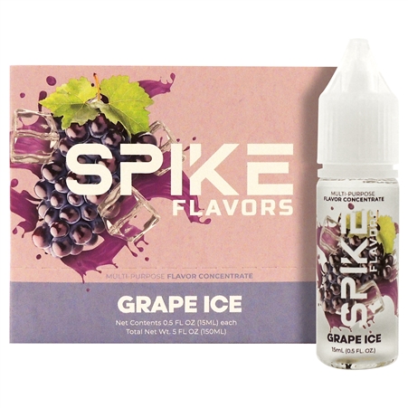 EC-125033-GI 15ML Spike Flavors | No Nicotine | No Tobacco | 10 Count | Grape Ice