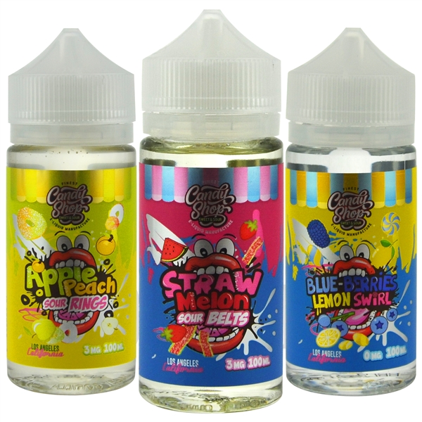 EC-801 100ML Candy Shop Sweet & Sour E-Liquid. 3 Flavor Choices