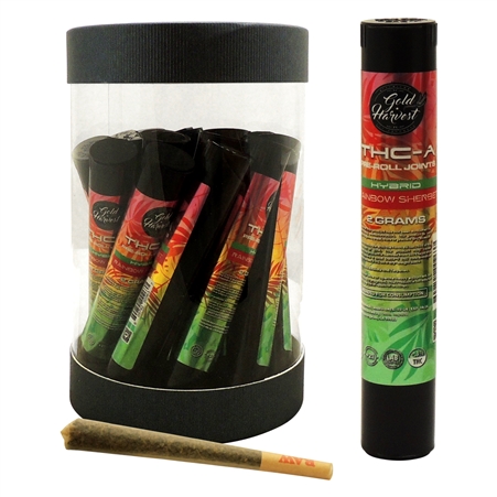 EX-419E Gold Harvest Pre-Roll Joints | THC-A 2g | 15 Joints | Rainbow Sherbet - Hybrid