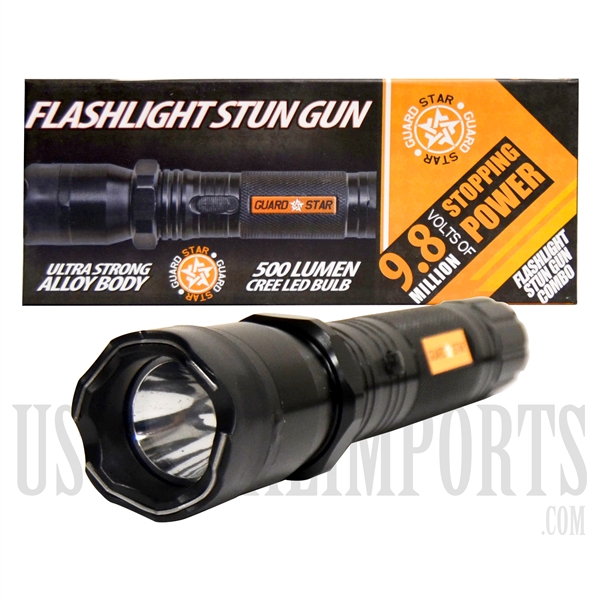 F-SG-01 Flashlight Stun Gun Combo | 500 Lumen Cree LED Bulb | 9.8M Volts