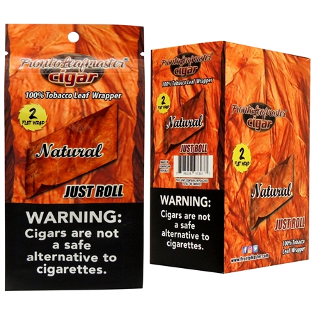 FL-104-N Fronto Leaf Master | 2 Flat Wrap | 24 Pouches | 48 Smokes | Natural