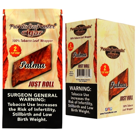 FL-104-P Fronto Leaf Master | 2 Flat Wrap | 24 Pouches | 48 Smokes | Palma