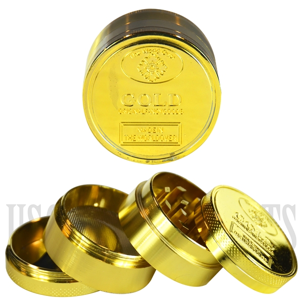 GR-1047 2.5" Grinder | 4 Parts | Gold Color