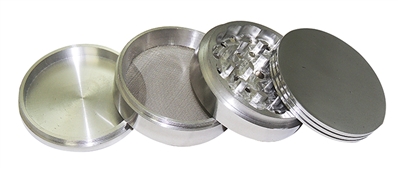 GR-76 SILVER TOBACCO GRINDER 3" DIAMETER