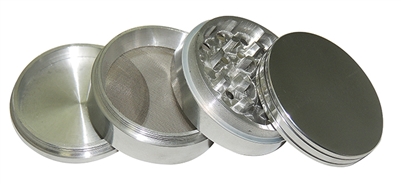 GR-77 TOBACCO GRINDER SILVER 2.5" DIAMETER