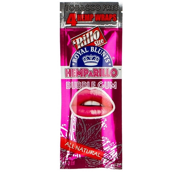HH-004-BG Royal Blunts HEMPARILLO | 4 Wraps for $.99 | 15 Pouches | Bubble Gum
