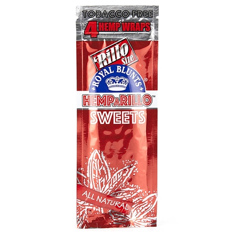 HH-004-S Royal Blunts HEMPARILLO | 4 Wraps for $.99 | 15 Pouches | Sweet