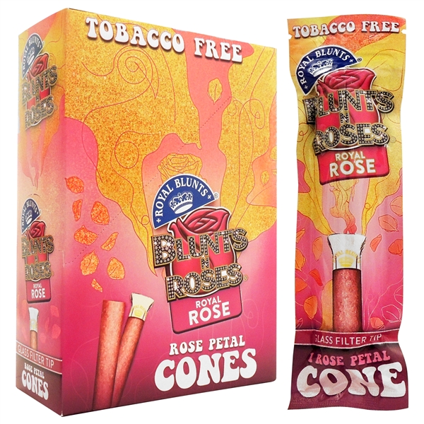 HH-008 Royal Cones | Blunts N Roses | 1 Rose Petal Cones | 10 Packs | Glass Filter