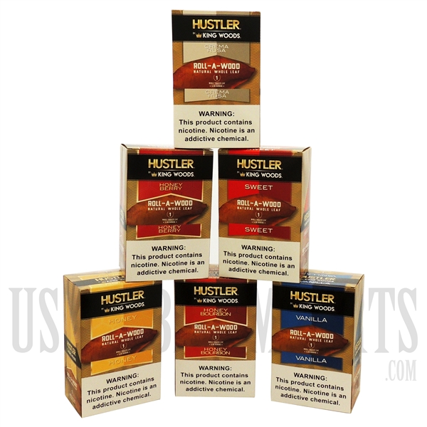 HH-101 Hustler by King Woods | 1 Leaf Per Pouch | 6 Pouches Per Box | Many Flavor Options