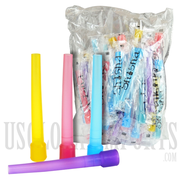 HK-2005 3.5" Female Hookah Mouth Tips. 50 ct. Assorted Colored