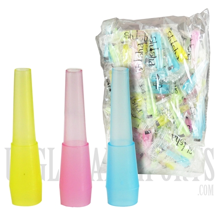 HK-2007 2" Male Hookah Mouth Tips. 100 ct. Assorted Colors
