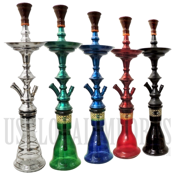 HK-KM-2323 Khalil Maamoon Hookah 23" 1-hose | Color Choices