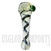 HP-1570 6" Curved + Dichro + Fume Color + Colored Marble. Glass Hand Pipe