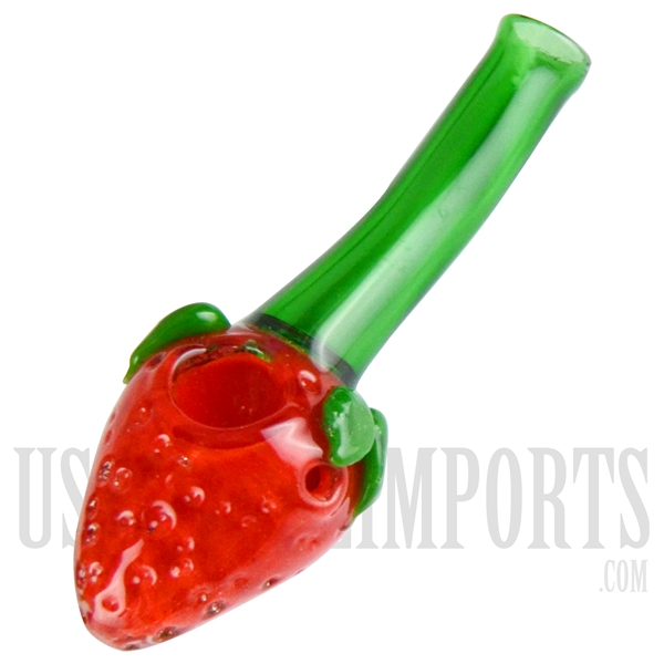 HP-1861 6" Glass Hand Pipe | Strawberry Design