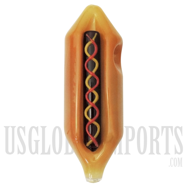 HP-1862 5" Glass Hot Dog Hand Pipe