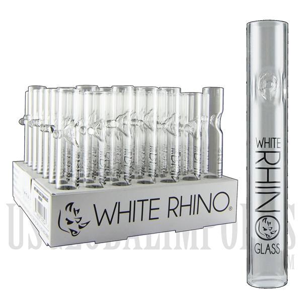 HP-2024 4.5" White Rhino Glass Steam Rollers