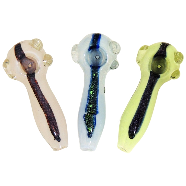 HP-2183 4.5" Dicro Slime Glass Hand Pipe | Colors Come Assorted