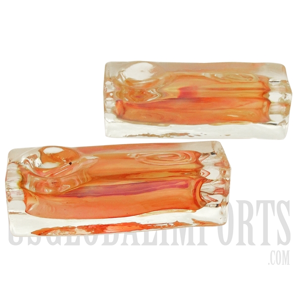 HP-2209 3" Glass Hand Pipe | Cube Design