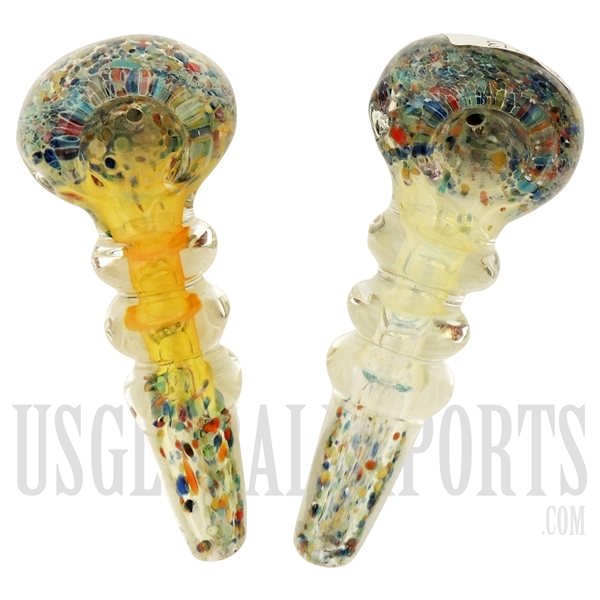 HP-2213 5" Glass Hand Pipe | Triple Ring Handle Design